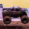 A monster truck performs at Monster Jam in San Jose, Costa Rica, on December 14, 2018