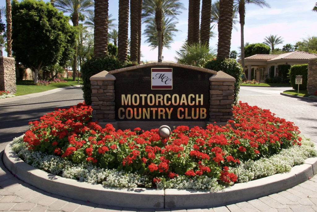 Motorcoach Country Club Entrance For Luxury RV Park