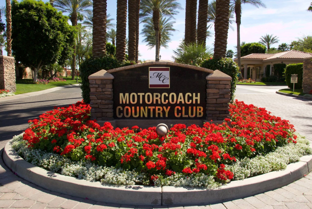 Motorcoach Country Club Entrance For Luxury RV Park