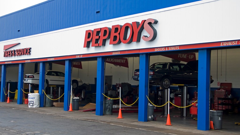 Pep Boys Auto Shop Servicing Cars Amidst Chip Shortage