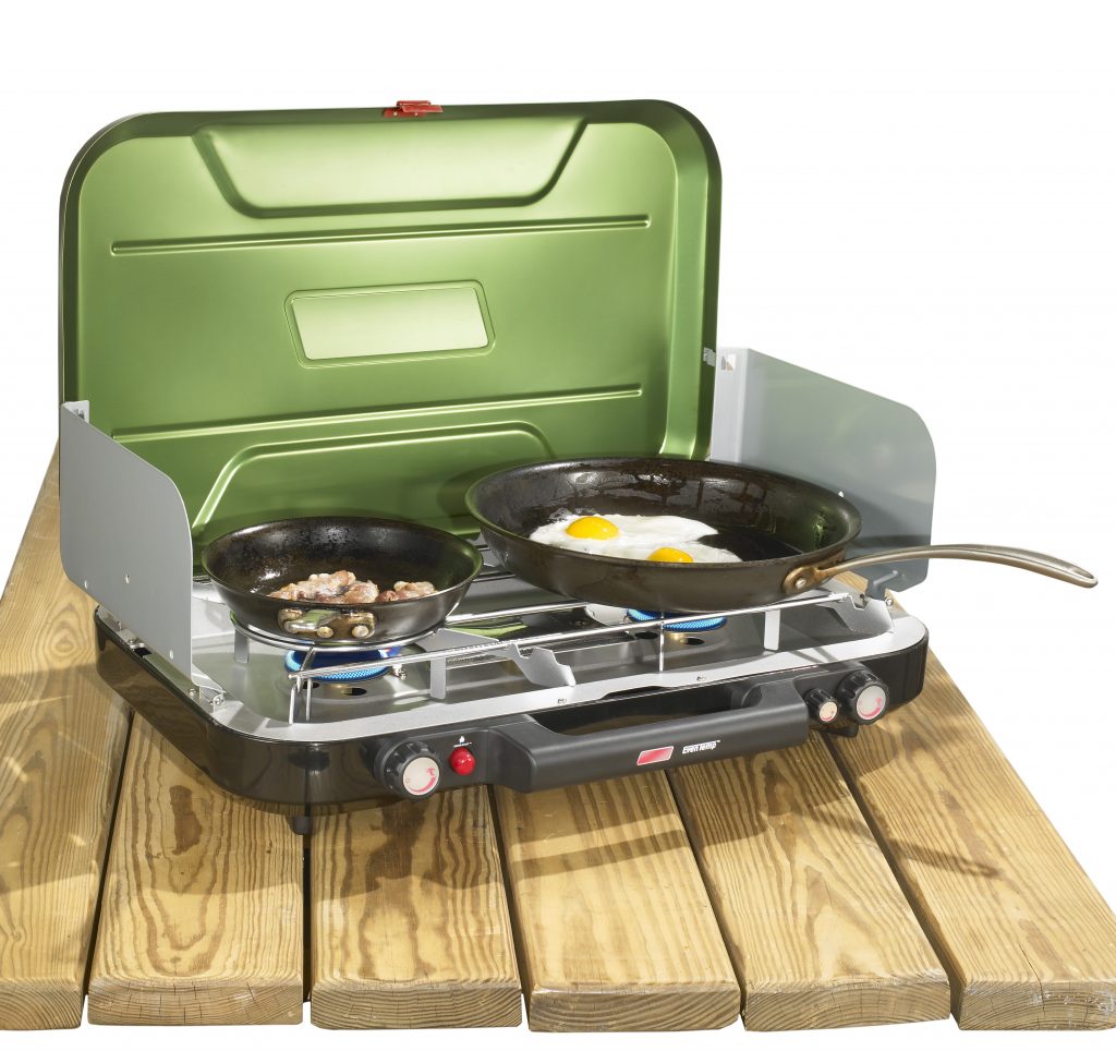 Portable Camp Stove Cooking Breakfast