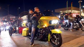 Riders attend the 81st Sturgis Motorcycle Rally in August 2021