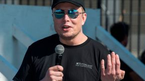 Tesla CEO Elon Musk at a Hyperloop competition in July 2019