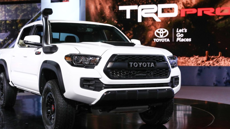 Toyota Tacoma TRD Pro is on display during the Chicago Auto Show at McCormick Place in Chicago, Illinois, United States on February 8, 2018.