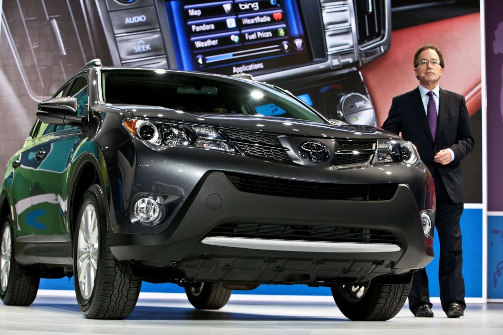 The Toyota RAV4 redesign debut at the LA Auto Show at the city's convention center