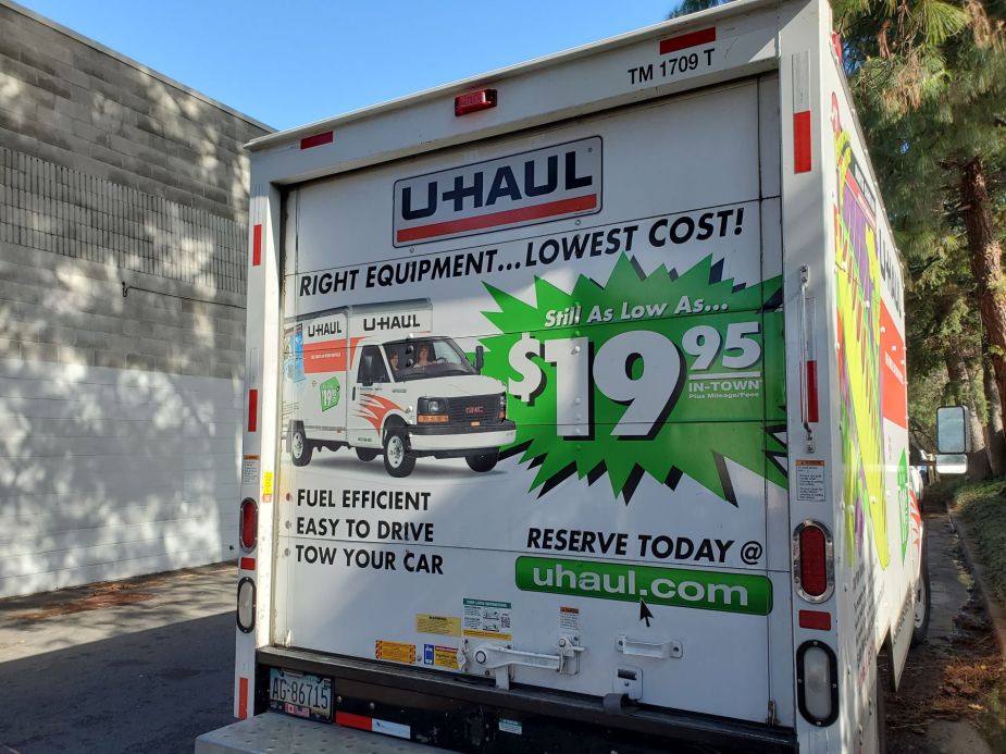 A U-Haul Truck parked in Clayton, California