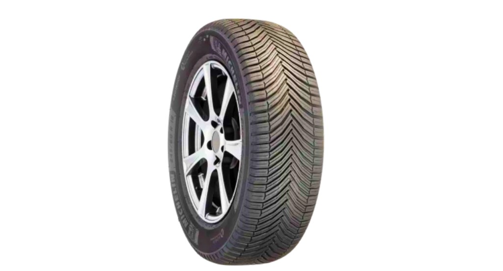 A black Michelin CrossClimate SUV tire. 