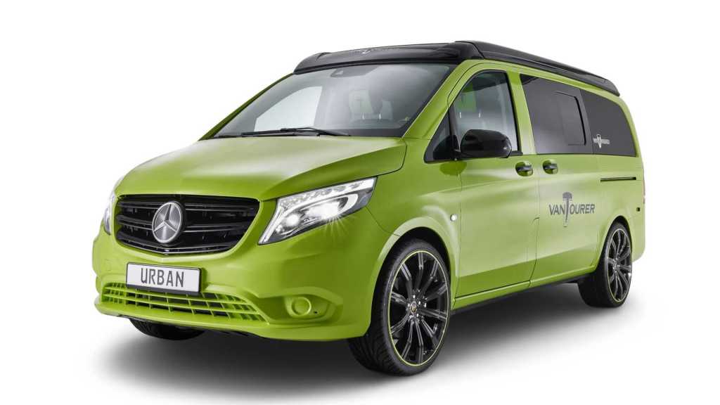 VanTourer Urban is the newest small camper van concept and it is finished in a noteworthy neon green