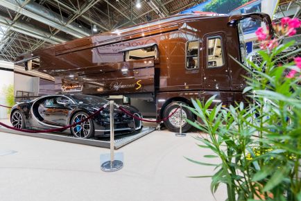 This Insane RV Comes With a $300,000 Sound System and a Bugatti Chiron