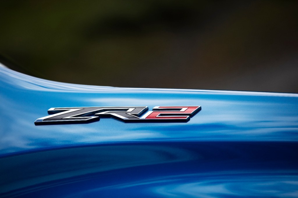 ZR2 badge on blue 2022 Chevrolet Silverado ZR2