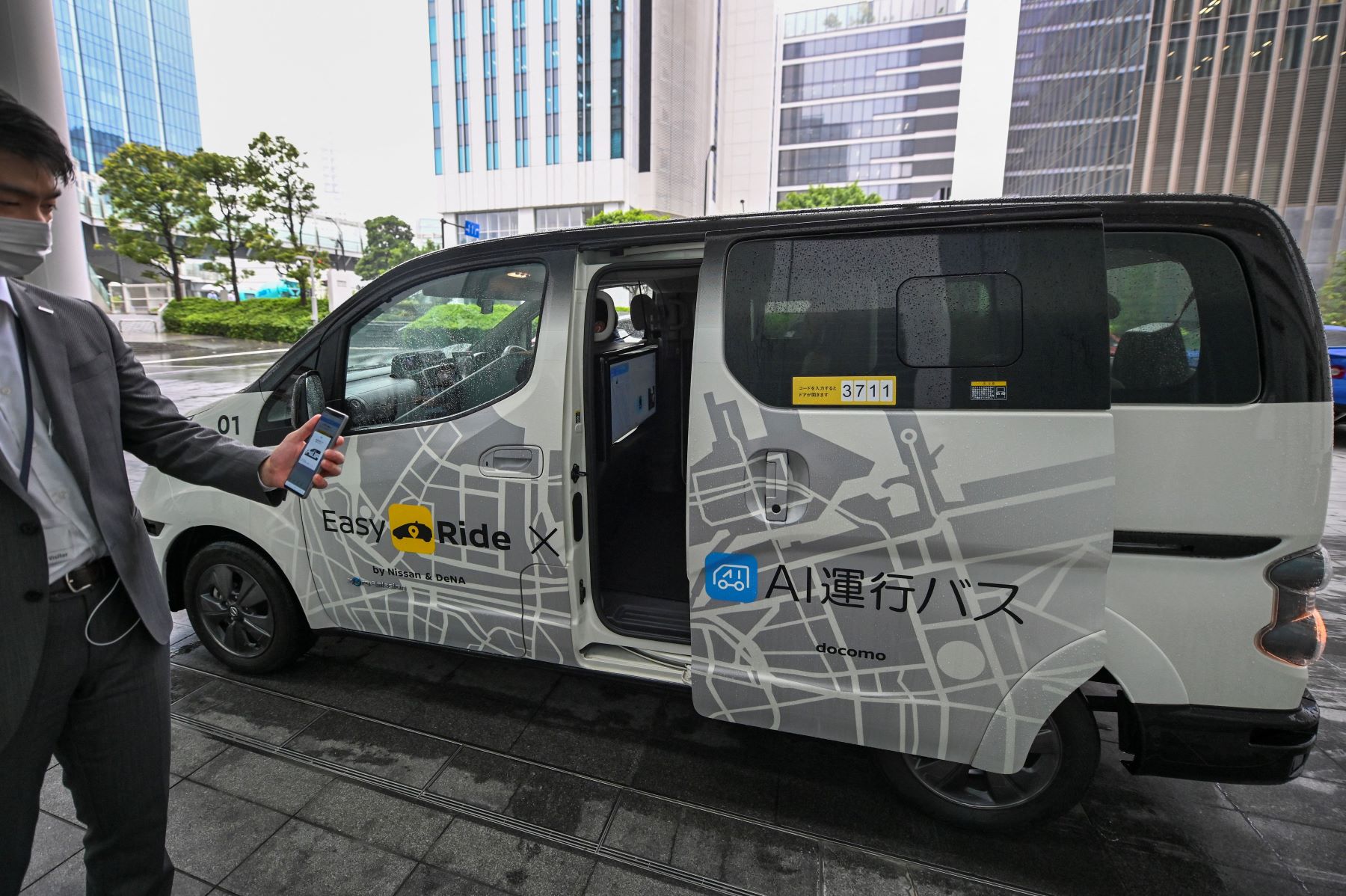 Nissan autonomous self-driving vehicle debut during press preview and operations test in Yokohama, Kanagawa Prefecture, Japan