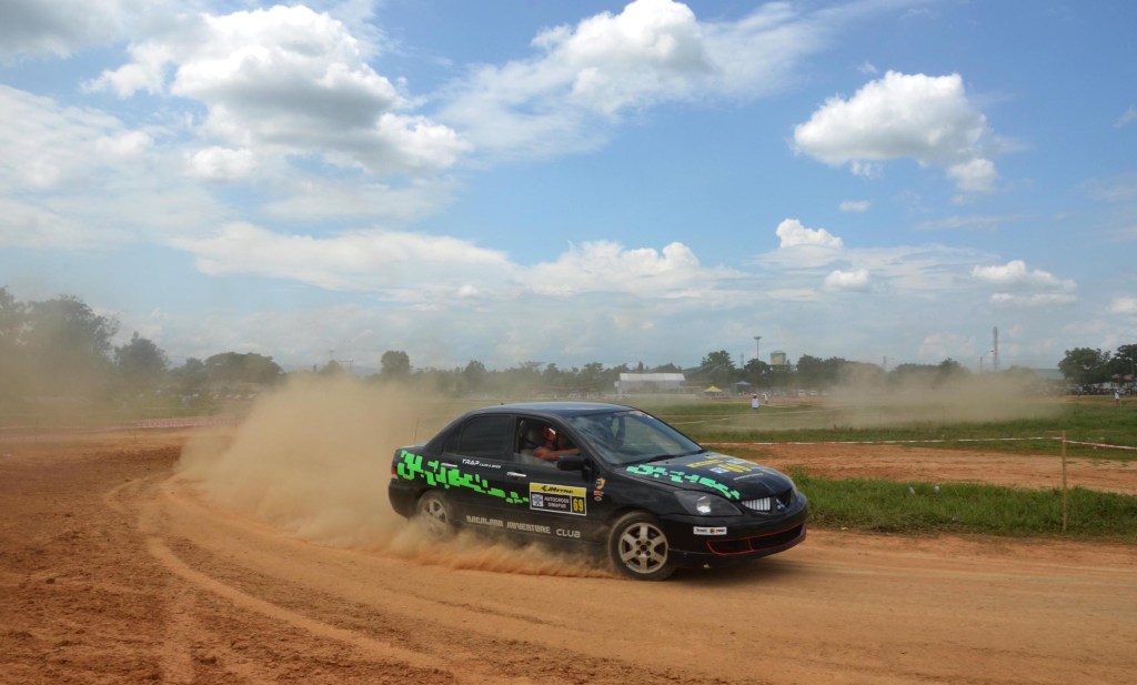 A participant drives his car at the Dimapur Autocross 2016 at Dimapur, India northeastern state of Nagaland 