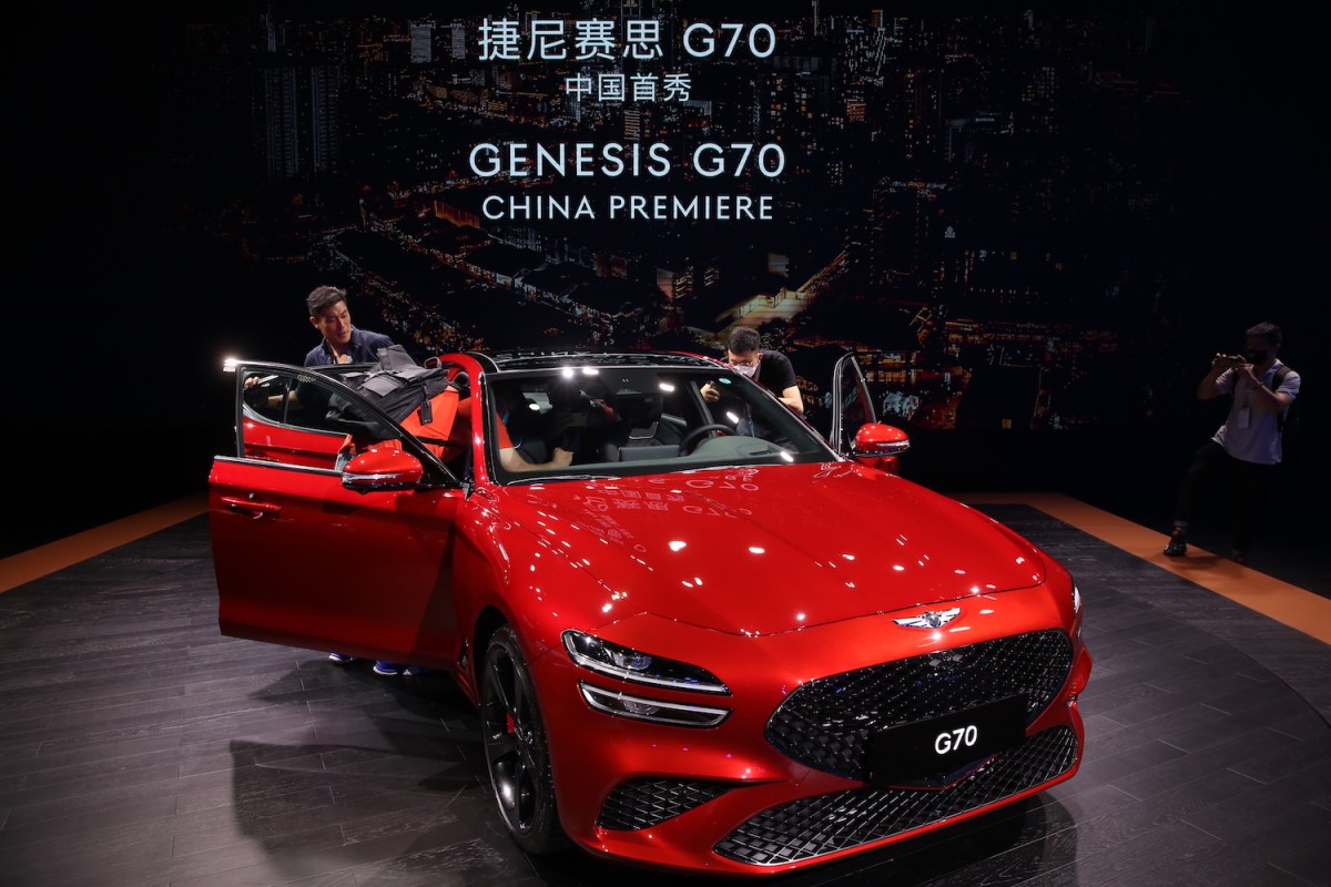 Genesis G70 on display in China 