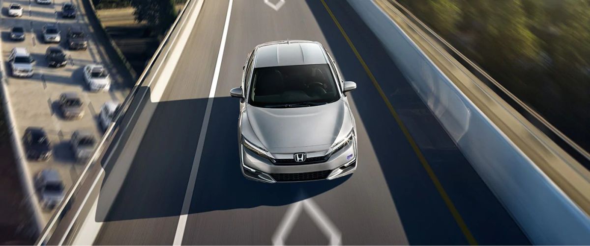 Honda Clarity driving on a highway