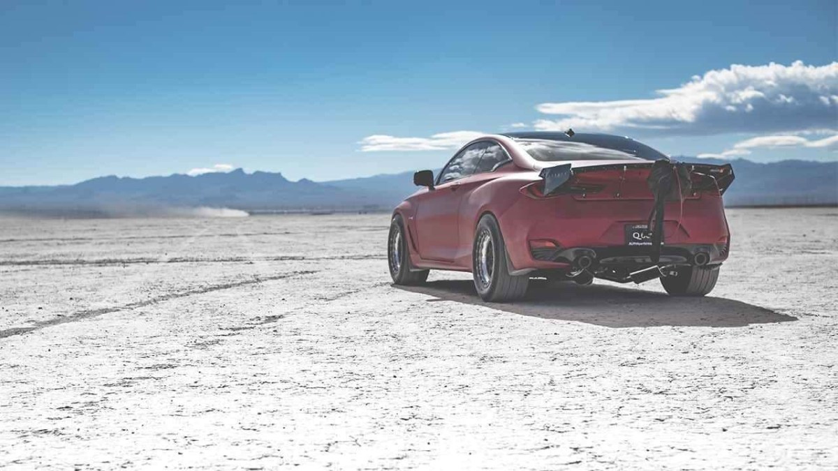Infiniti Q60 at salt flats