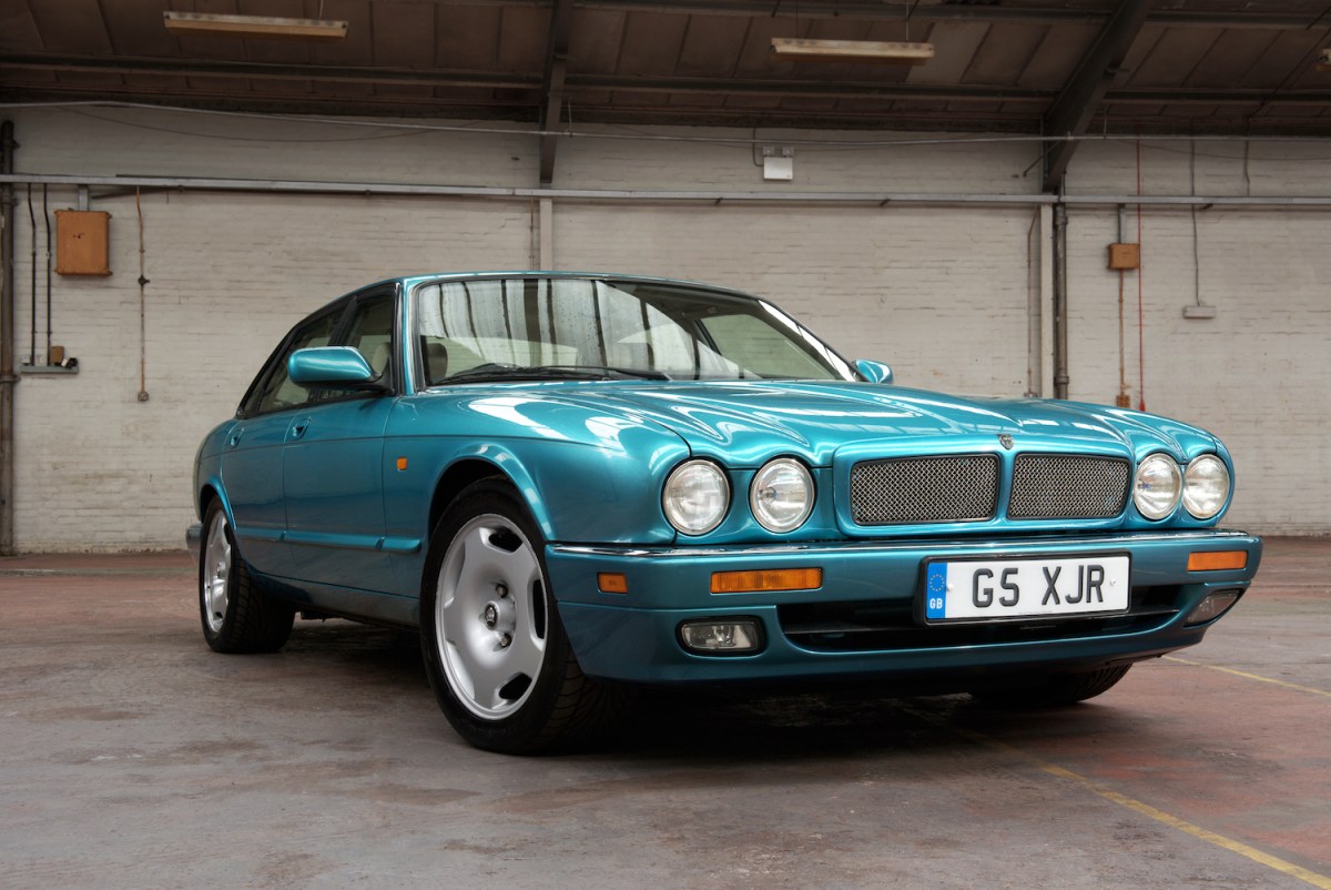 jaguar xjr parked inside
