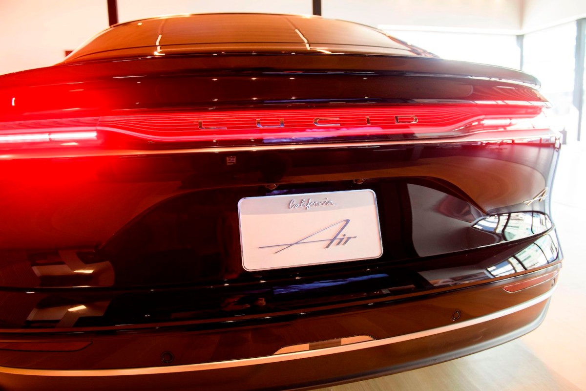 Lucid Air Grand Touring on display