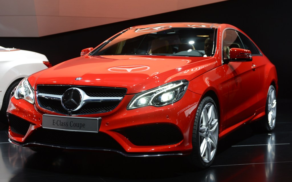 The Mercedes-Benz E-class Coupe is introduced at the 2013 North American International Auto Show 