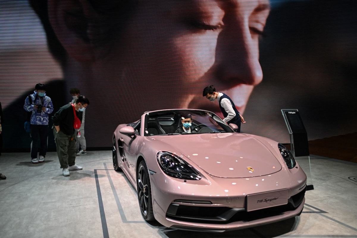 Porsche 718 on display in Shanghai