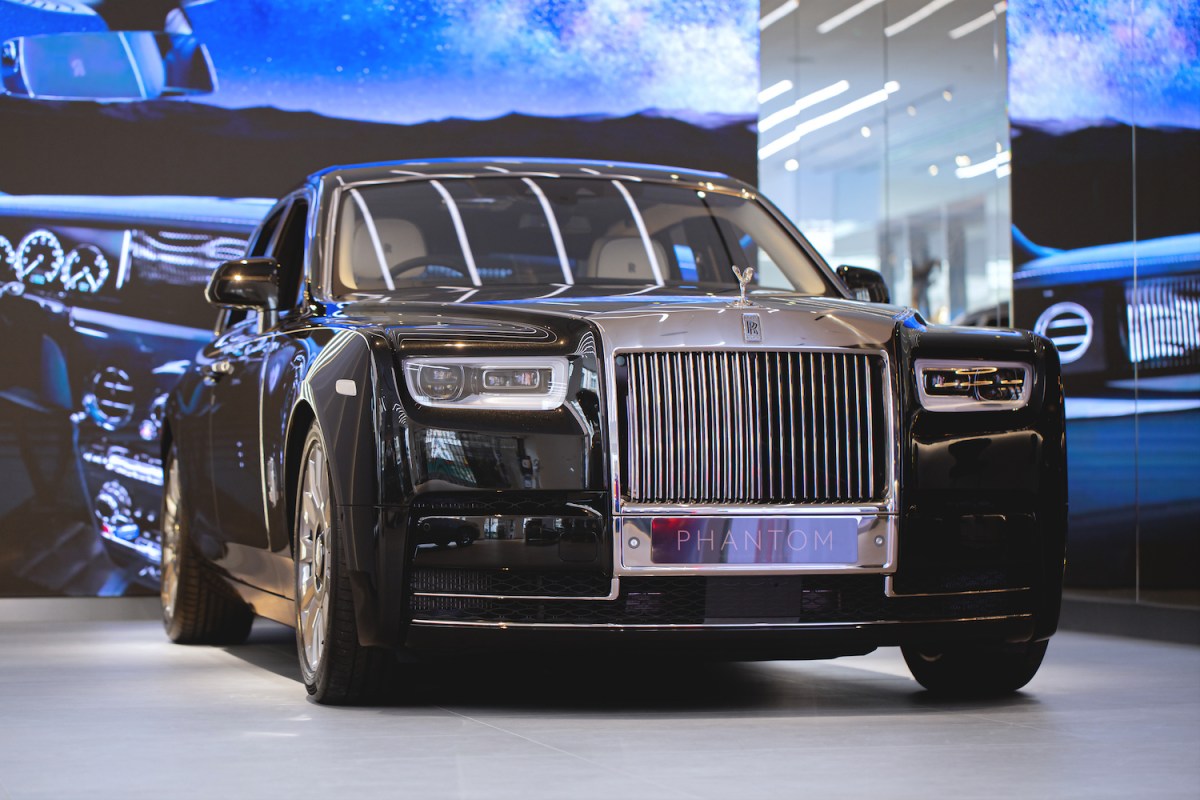 Rolls Royce Phantom on display in London