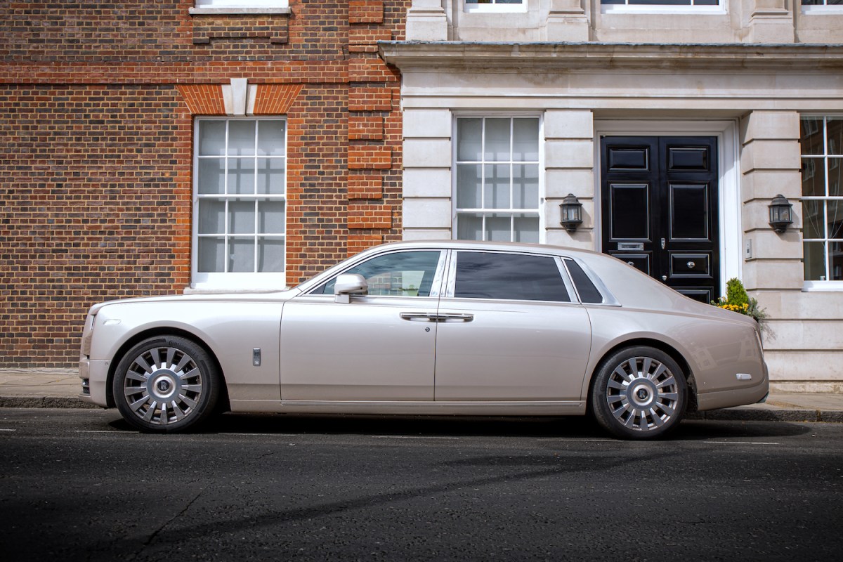 Rolls Royce Phantom on display in London