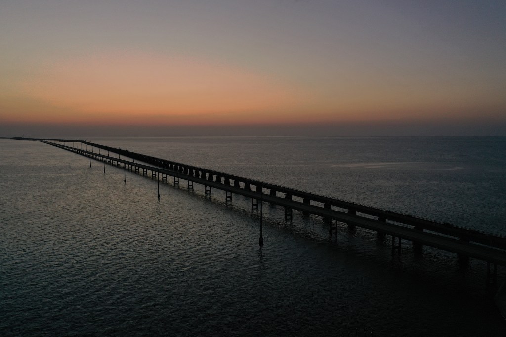 Seven mile bridge in Key West, Florida