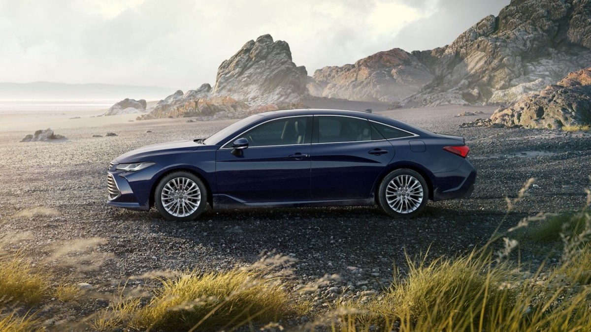 Toyota Avalon parked on the beach