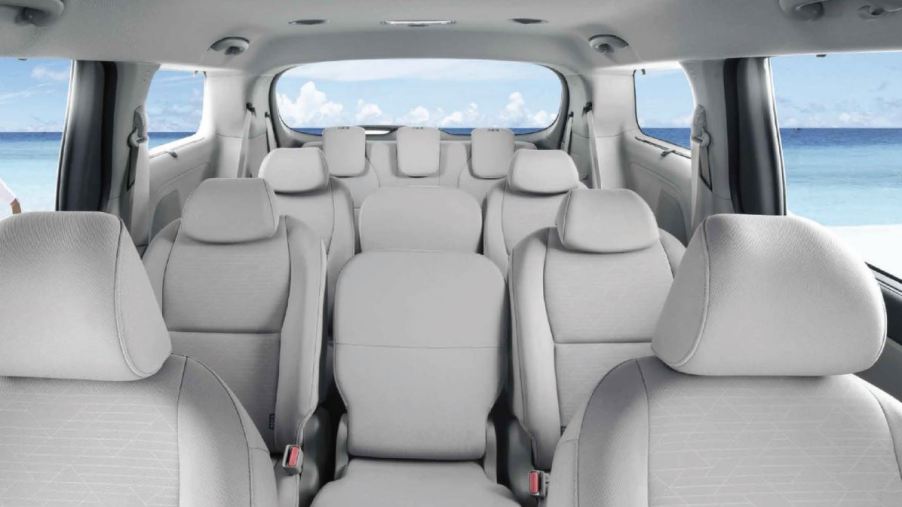 The interview view of the 11-seater Kia Grand Carnival van