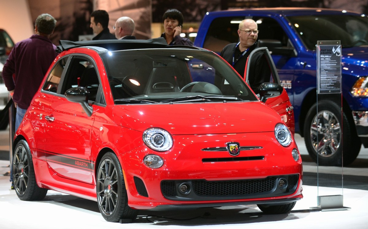2014 Fiat 500 Abarth on display in Los Angeles