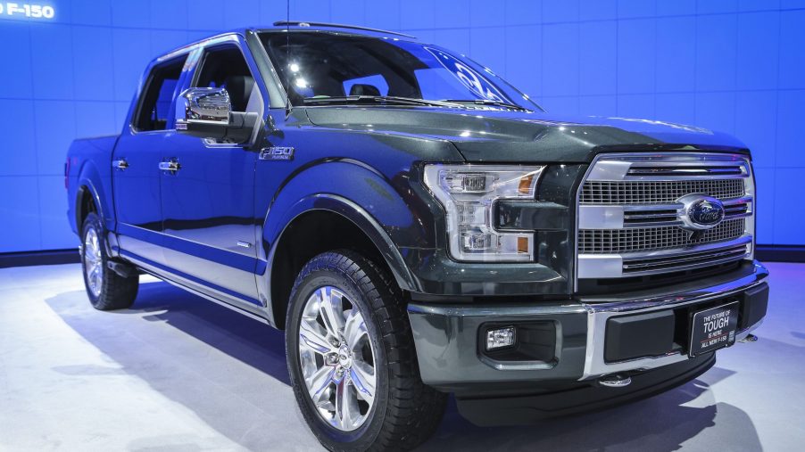 A 2015 Ford F-150 at an auto show
