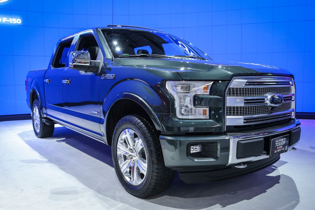 A 2015 Ford F-150 at an auto show