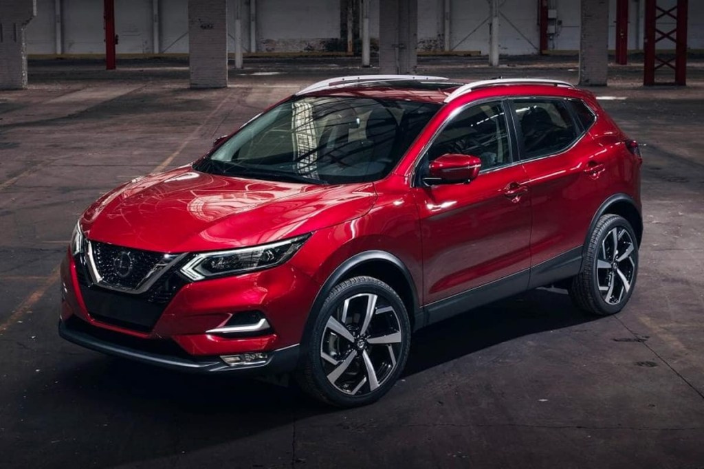 The 2020 Nissan Rogue parked outside