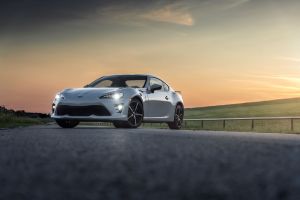 The 2020 Toyota 86 TRD model parked at sunset