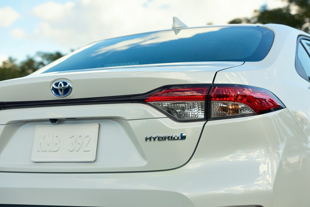 2021 Toyota Corolla Hybrid rear badge