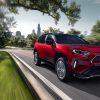 2021 Toyota RAV4 Prime Driving Down Road