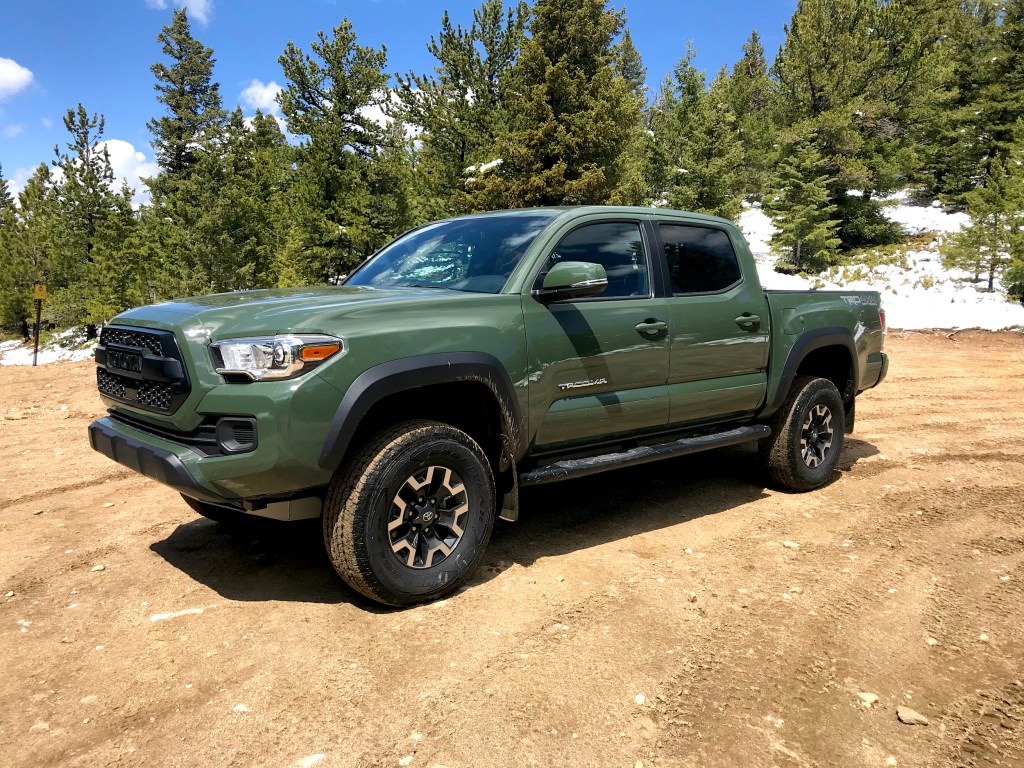 The 2021 Toyota Tacoma TRD Pro in the dirt