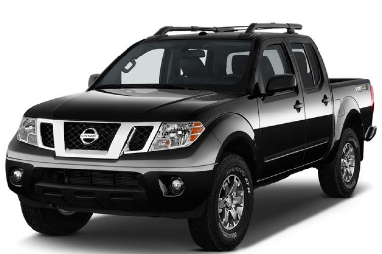 The 2021 Nissan Frontier on a white background 