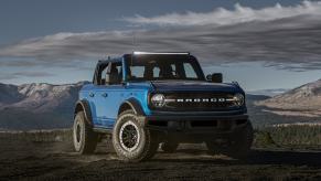 2022 Ford Bronco with mountains in the background