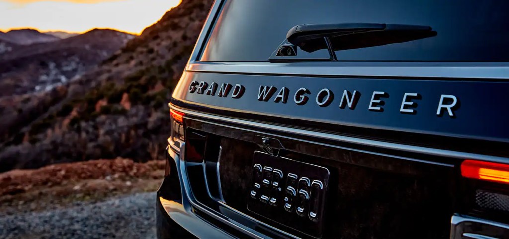 The back of a 2022 Jeep Grand Wagoneer.