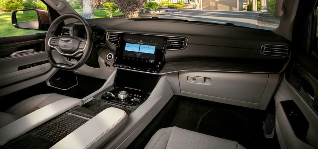 The interior of a 2022 Jeep Wagoneer