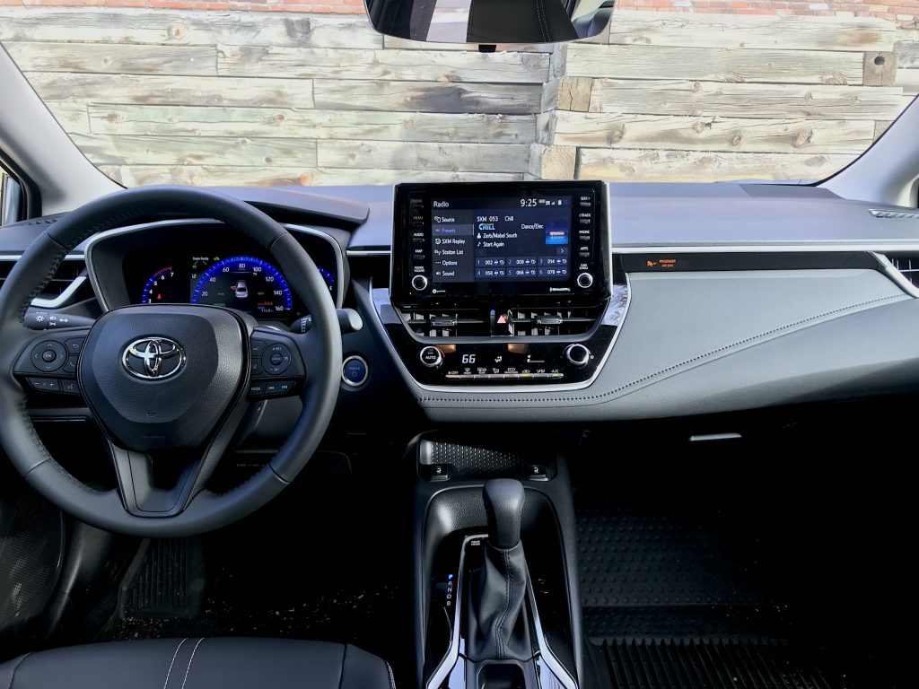 2022 Toyota Corolla Hybrid interior and dashboard area