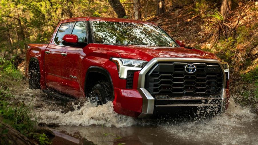 2022 Toyota Tundra splashing through water