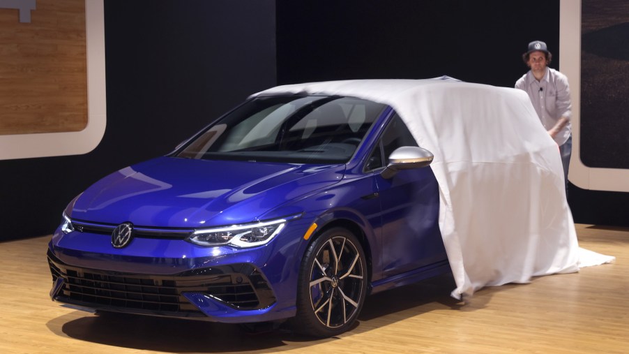 2022 Volkswagen Golf GTI on display in Chicago