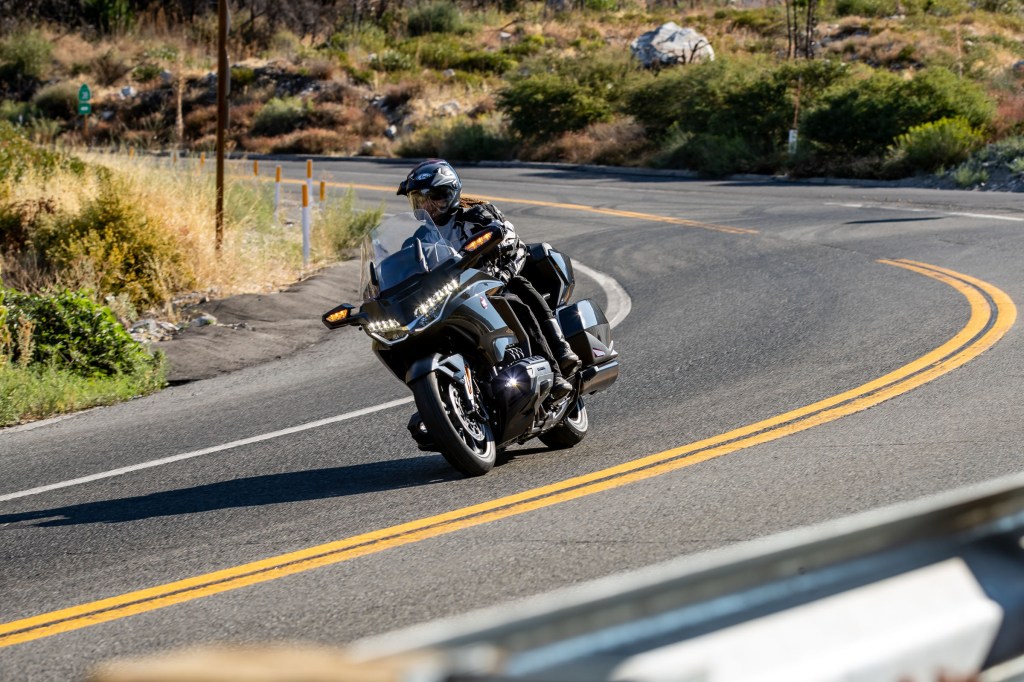a rider on a Honda Gold Wing Tour DCT