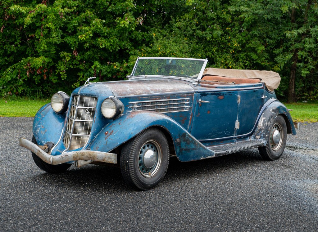 Mike Wolfe from American Pickers bought this blue Aubrun 653 convertible 