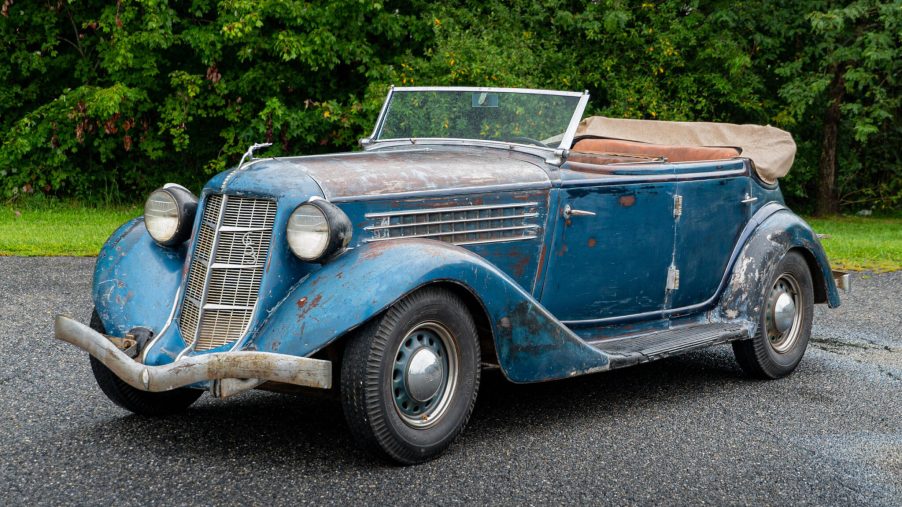 Mike Wolfe from American Pickers bought this blue Aubrun 653 convertible