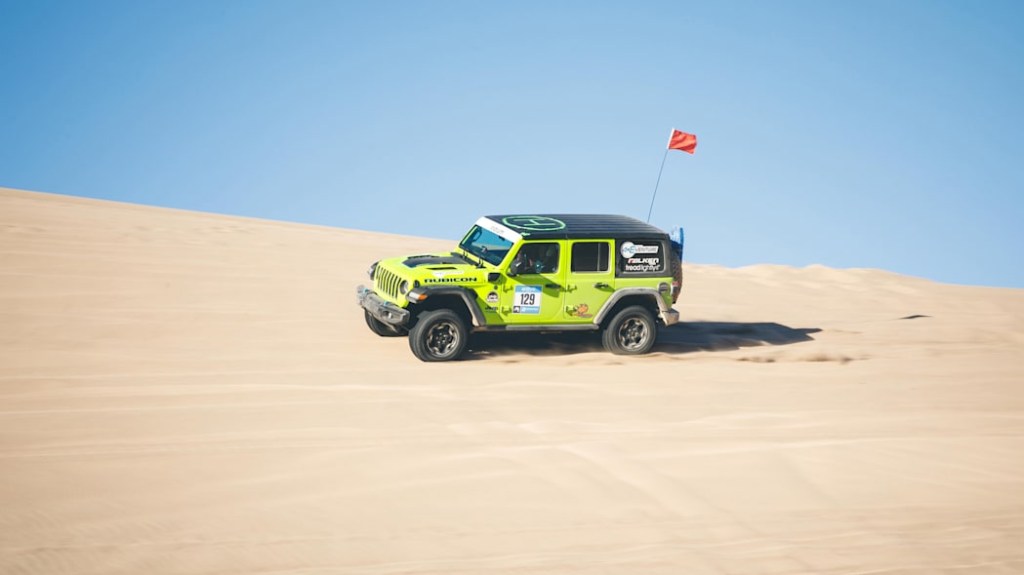 The Jeep Wrangler 4xe in the Rebelle Rally