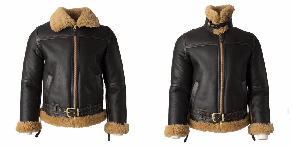 The Goldtop "Battle of Britain" Bomber jacket against a white background. This is one of the coolest motorcycle jackets ever.