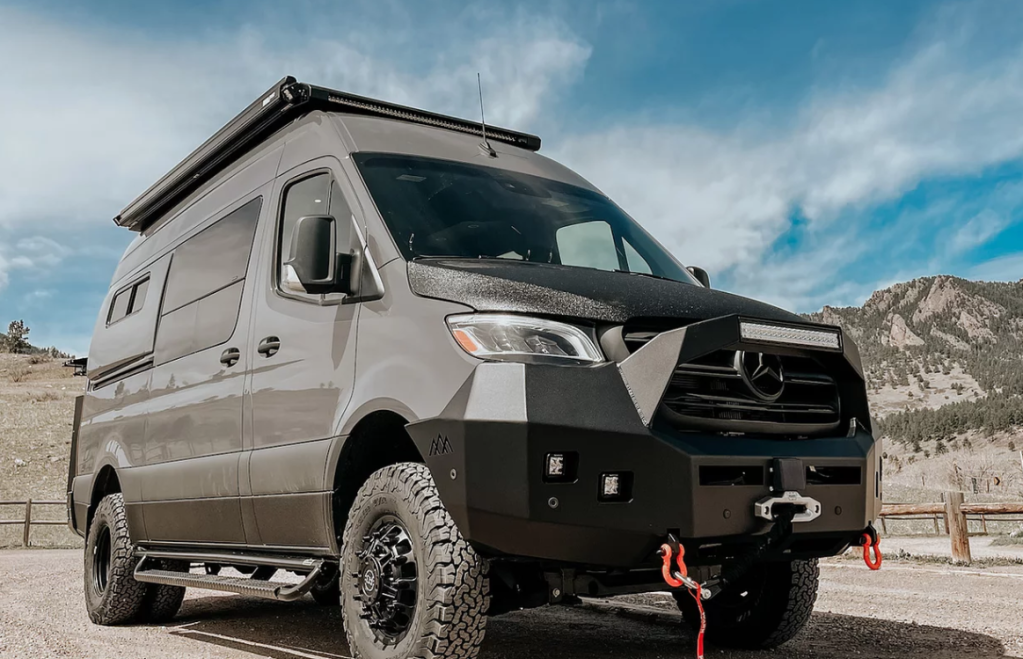 A modified Mercedes Sprinter van by Boulder Campervans