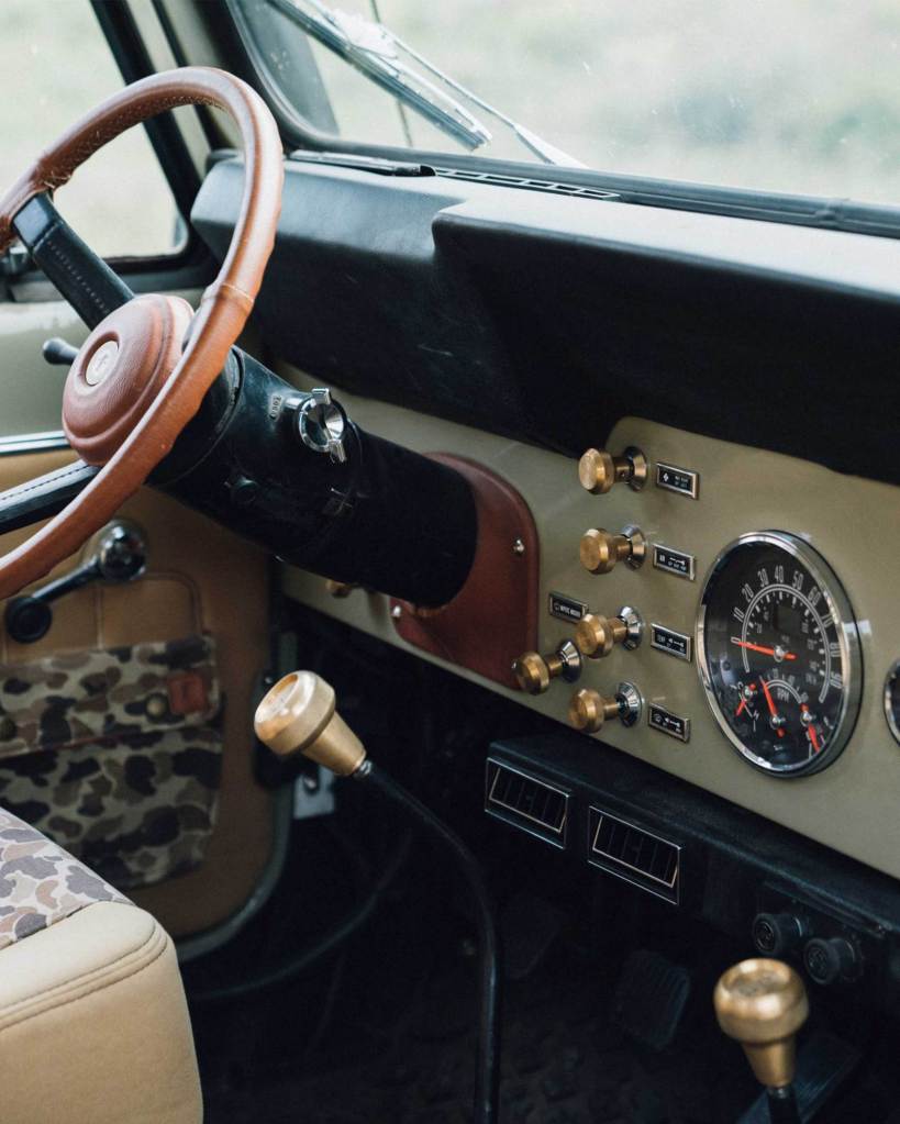 The steering wheel and dash of the ball and Buck CJ8